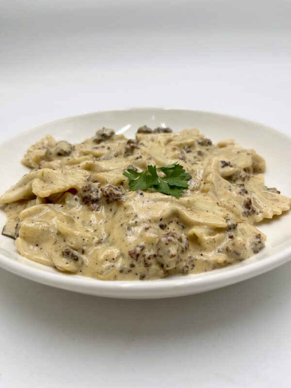 Farfalle Crémeuses à la Viande Hachée