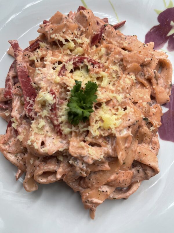 Tagliatelles Carbonara Rouge Tagliatelles Carbonara Rouge